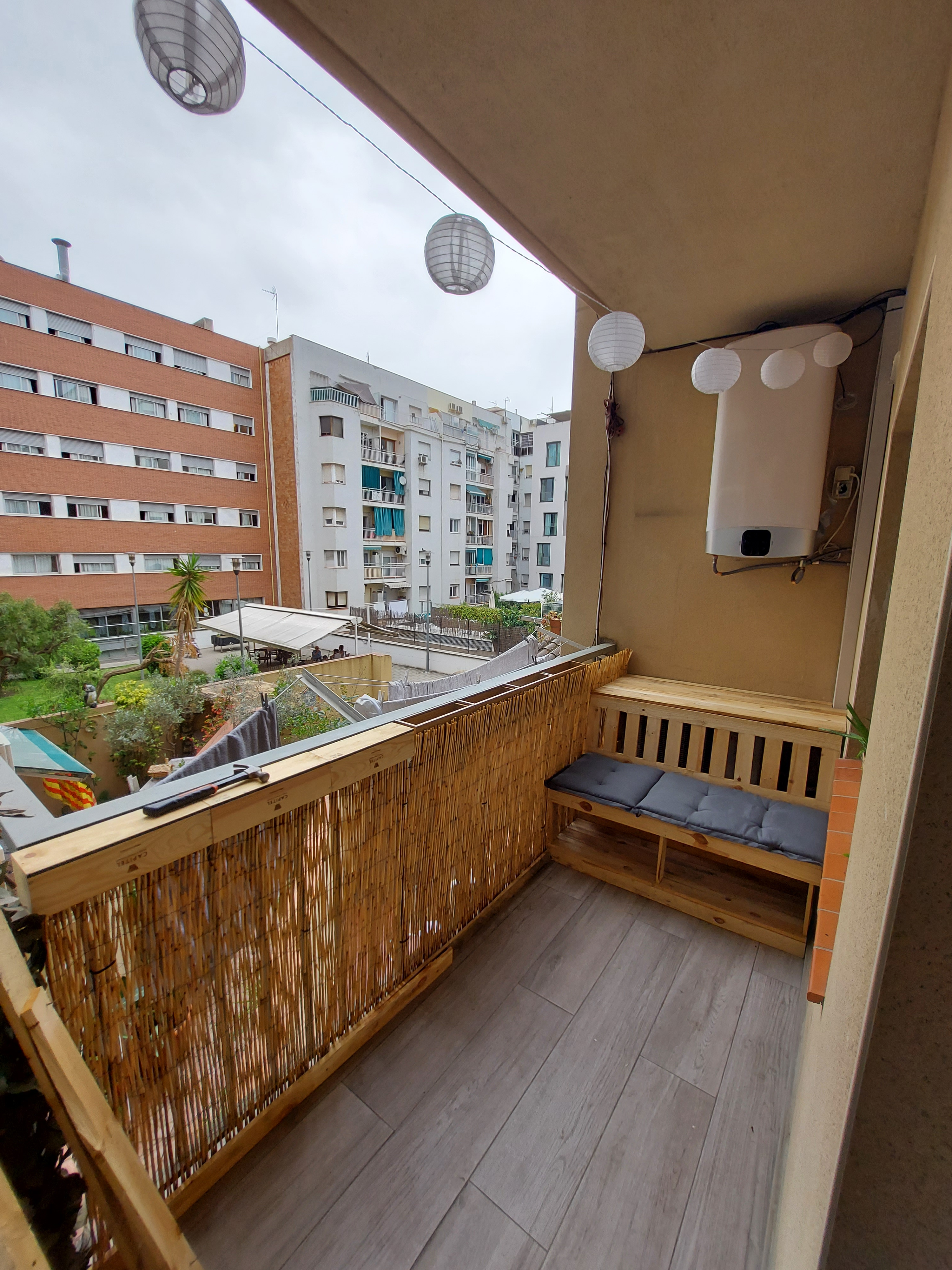 Finished bench front view